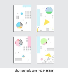 Artistic vector greeting cards design set. Colorful frame pattern texture, abstract template background for leaflet cover presentation, poster, invitation, placard, brochure, flyer, report, stationary