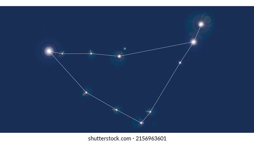 Artistic vector illustration - astrological zodiac horoscope constellation Capricorn on a blue background