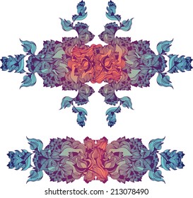 Artistic vector illustration - floral ornament set