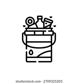 Ilustración vectorial artística del pincel, ideal para el arte, la creatividad y el diseño