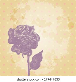 Artistic vector ink style flower background for Your design