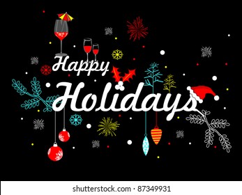 Artistic vector with party element for happy holiday