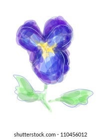 Artistic vector sketch of a beautiful flower. Eps 10