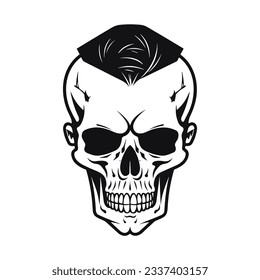 Artistic vector of a skull illustration. Suitable for tattoo, design assets, and logo.