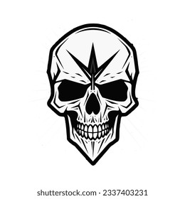 Artistic vector of a skull illustration. Suitable for tattoo, design assets, and logo.