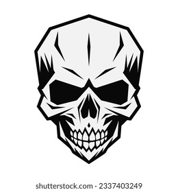 Artistic vector of a skull illustration. Suitable for tattoo, design assets, and logo.
