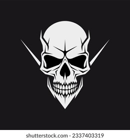 Artistic vector of a skull illustration. Suitable for tattoo, design assets, and logo.