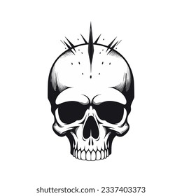 Artistic vector of a skull illustration. Suitable for tattoo, design assets, and logo.