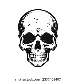 Artistic vector of a skull illustration. Suitable for tattoo, design assets, and logo.