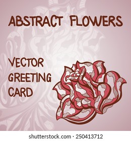 Artistic vector style rose background