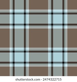 Artistic vector textile seamless, 20s tartan background texture. Purchase plaid fabric pattern check in grey and light color.