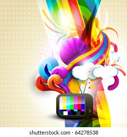 artistic vector tv design illustration