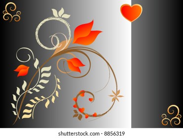 Artistic Vector Valentines Day Card Design