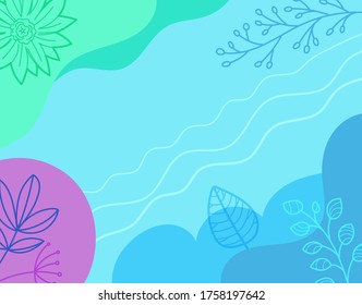 Artistic vector wallpaper. Abstract backgriund with color hand drawn geometric shapes. Sketchy style illustration