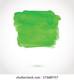 Artistic vector watercolor banner on white background
