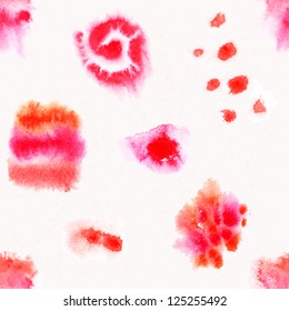 Artistic vector watercolor seamless pattern