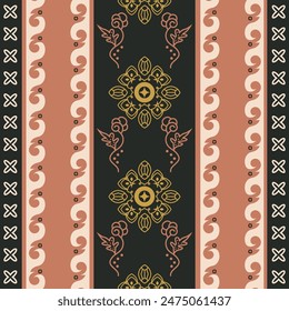 Künstlerische Vintage Batik Indonesien Muster dekorative Mode