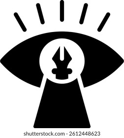 Artistic Vision Icon Glyph Vector Illustration