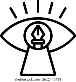 Artistic Vision Icon Outline Vector Illustration