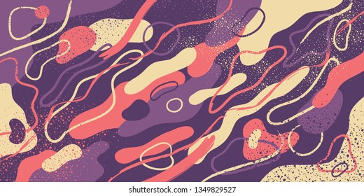 Artistic wallpaper design in abstract hand drawn style. Vector illustration.