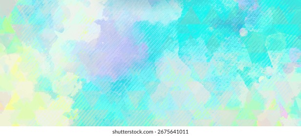 Artistic watercolor abstract background with triangles, great for creative and modern designs.