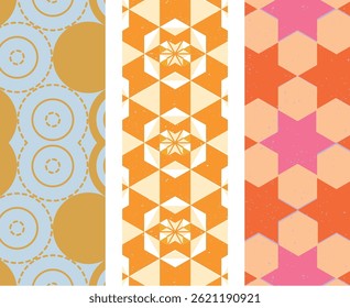 Artistic Watercolor Abstract Pattern with Organic Elements for Fabric Use