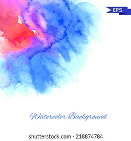 Artistic watercolor background element. Vector Illustration.