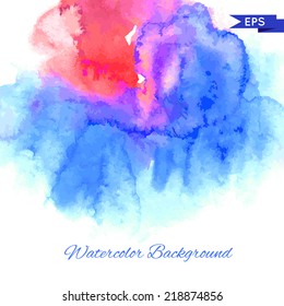 Artistic watercolor background element. Vector Illustration.