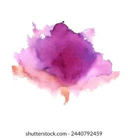 artistic watercolor ink blot texture backdrop in brush stroke style vector