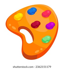 artistic watercolor palette icon isolated illustration