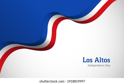 Artistic wavy Los Altos country flag background for national day