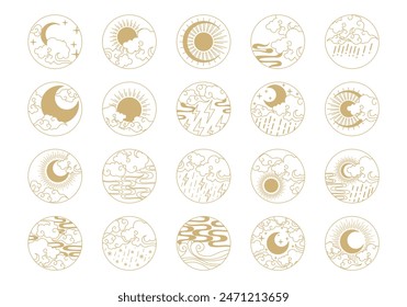 Artistic Weather Line Element Set