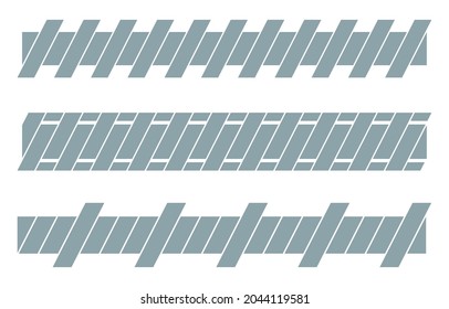 Artistic window film design border set for office. Decorative frosted window films border series 08