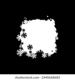 Artistic winter, Christmas mask. Creative element universal use black and white