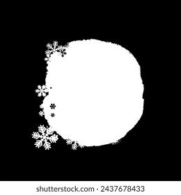 Artistic winter, Christmas mask. Element universal for design black and white
