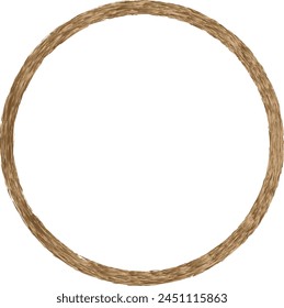 Artistic Wooden Circle Frame: Versatile Graphic Resource for Design Projects