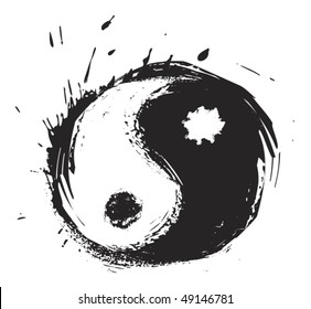 Artistic yin-yang symbol