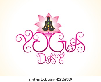 artistic yoga day background vector illustration