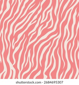 Artistic Zebra stripes seamless vector pattern, animal print texture
