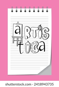 notas gráficas de artistica para bloc de notas