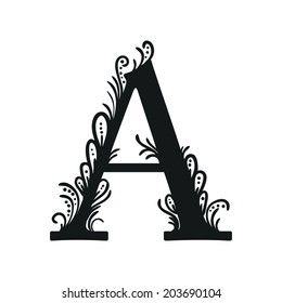 Artistically Drawn, Stylized, Vintage Floral Vector illustration A.