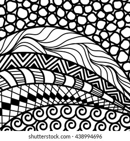 Artistically ethnic pattern. doodle, zentangle tribal design element