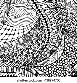 Artistically ethnic pattern. doodle, zentangle tribal design element
