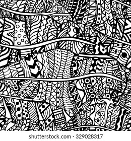 Artistically ethnic pattern. Hand-drawn, ethnic, floral, retro, doodle, vector, zentangle tribal design element. Pattern for coloring book.