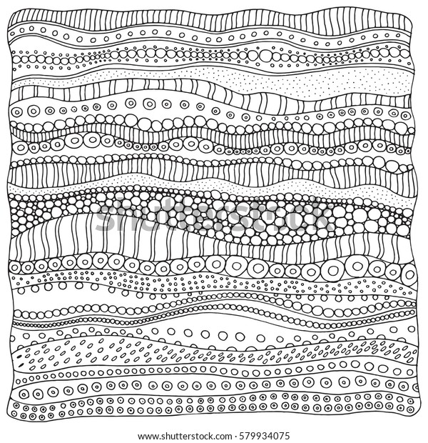 Artistically Ethnic Pattern Handdrawn Ethnic Floral Stock Vector