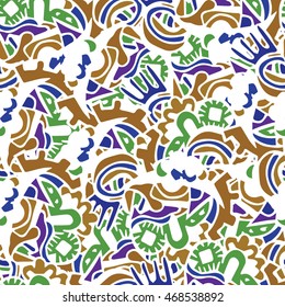 Artistically ethnic pattern. Hand-drawn, ethnic, retro, doodle, vector, zentangle tribal design element.