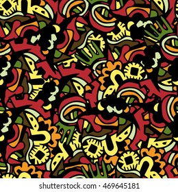Artistically ethnic pattern. Hand-drawn, ethnic, retro, doodle, vector, zentangle tribal design element.