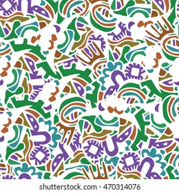 Artistically ethnic pattern. Hand-drawn, ethnic, retro, doodle, vector, zentangle tribal design element.