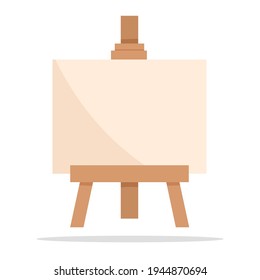 artist's easel, great design for any purpose. Vector drawing. Interior concept. Drawing with a brush. The interior of the room.
