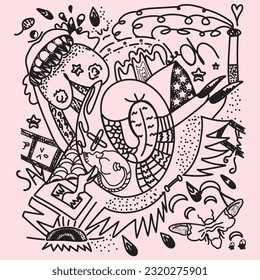 Artist's Imagination Sketch Vector illustration